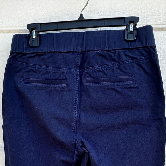 Liverpool Navy Elastic Waist Skinny Capri Pants Size 8/29 - Picture 3 of 5
